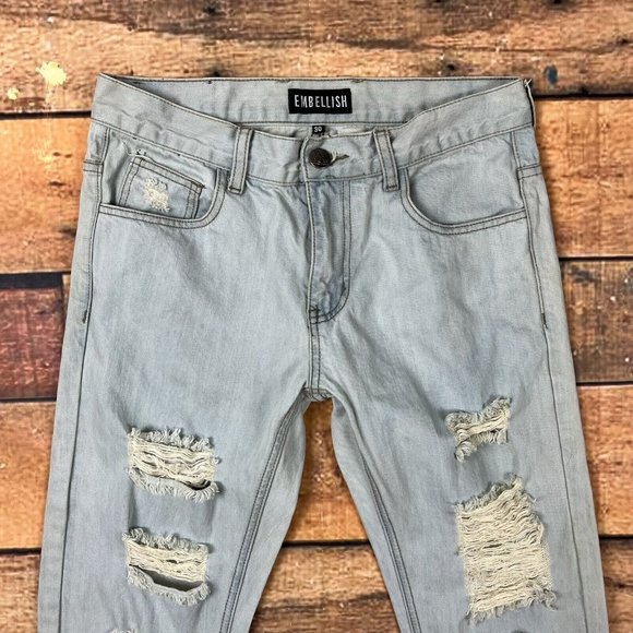 EMBELLISH NYC Jeans Size 30 Mens Distressed Denim W9 Aventador Skinny Fit - Picture 5 of 10